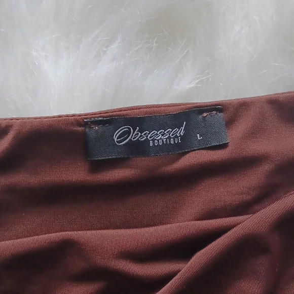 Brown Strapless Dress - Picture 2 of 3